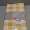 maxmill Checkered Tablecloth Stain Resistant Waterproof and Wrinkle Resistant Washable Heavy Weight Table Cloth Gingham for Dining Room and Outdoor Use, Rectangle 60 x 120 Inch Yellow and White