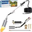 Propane Torch Weed Burner with 11.5FT Hose, Weed Torch for Outside, High Output Blow Torch for Weed, Flamethrower for Weeding, Roof Asphalt, Melting Snow, Road Marking (Black)