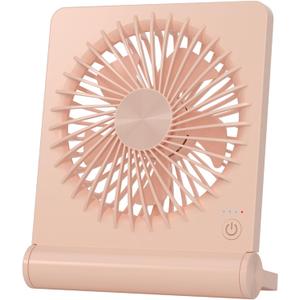 Small Desk Fan,Rechargeable USB Fan Battery Operated,Ultra Quiet, Strong Wind, 3 Speeds Travel Fans