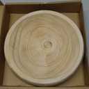 BOLTCORRSE Wooden Decorative Bowl Hand Carved Natural Wood Fruit Bowl, Rustic Farmhouse Dough Bowl Decor, Wooden Serving Bowl for Coffee Table, Entryway Key Bowl or Kitchen Centerpiece