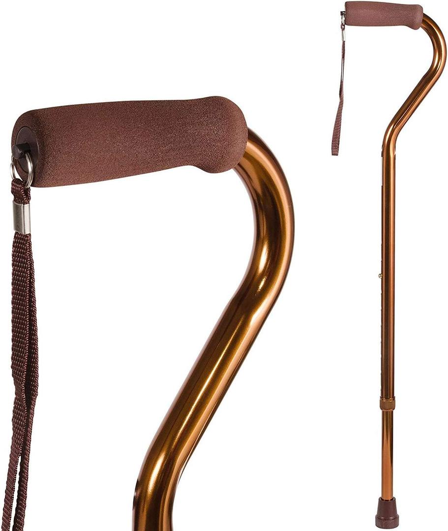 DMI Walking Cane for Adult Men and Women, FSA Eligible, Lightweight and Adjustable, Ergonomic Hand Grip and Wrist Strap, 3.25 Foot