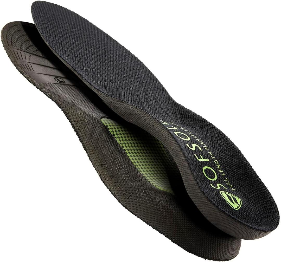 Sof Sole Unisex-Adult Plantar Fascia Support Full-Length Gel Shoe Insert (Women's 5-11, Black)