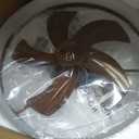 VOLISUN Farmhouse Ceiling Fans with Lights and Remote, 19.7in Low Profile Ceiling Fan Flush Mount, 3000K-6500K Dimmable Bladeless LED Fan Light, Fandelier Ceiling Fans with Lights for Bedroom(Walnut)