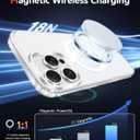 FNTCASE for iPhone 16 Pro-Max Case: Clear Magnetic Phone Cases with Screen Protector Compatible with Magsafe Slim Anti Yellowing Rugged Shockproof Protective Transparent Cell Cover (A-Clear)