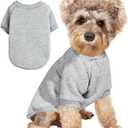 Puppy Sweater for Small Dogs Clothes Warm Winter Cat Clothe Pet Sweatshirt Knitwear Doggie Kitten Clothing, Grey, X-Large