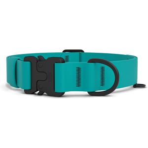 Sker Waterproof Dog Collar - Adjustable Lightweight Dog Collars for Small Dogs - 1 Inch Durable Small Dog Collar with Aluminum D-Ring, Daisy Chain and Quick-Release Buckle | Teal Dog Collar