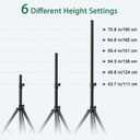 Pair of Speaker Tripod Stands Height Adjustable from 43.7'' to 70.8'' PA DJ Party Tripod Speaker Stand 35mm Compatible Insert
