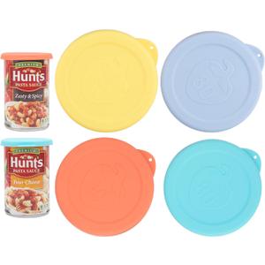 4PCs 3.5-inch/8.2cm Silicone Can Lids, Food Sealing Lids for 3.5-inch Can, Durable and Reusable Lids, Freezer Dishwasher Safe (Can NOT Included)