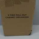 Forbena Bathroom Organizer Countertop, Counter Organizer for Bathroom Decor, Wooden Sink Shelf for Vanity Storage, Makeup Tray for Perfume Skincare Bedroom Kitchen Corner (2 Tier, White and Gold)