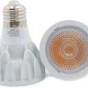 PAR20 LED Light Bulb 12W Dimmable E26 Medium Base COB Spot Light 100W Equivalent 24 Beam Angle High CRI (85+) 1200LM 3000K Warm White AC 120V Flood Lamp Spotlight 2PCS