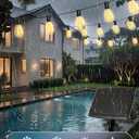 Tenmiro 120FT Solar Outdoor String Lights with Remote and 32+2 LED Shatterproof Bulbs Dimmable & Timing 3 Light Modes Solar Patio String Lights for Cafe, Garden, Deck, Outside Wedding Last for 10+Hrs