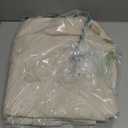 Jinchan Beige Linen Blend Curtains 84 Inches Length 2 Panels for Bedroom Living Room, Light Filtering 50 Inches Wide Natural Farmhouse Drapes with Rod Pocket Back Tab (50W x 84L, Ecru)