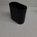 iDesign Small Slim Plastic Bathroom Trash Can, Garbage Can for Bedroom, Office, Desk, Dorm, Black