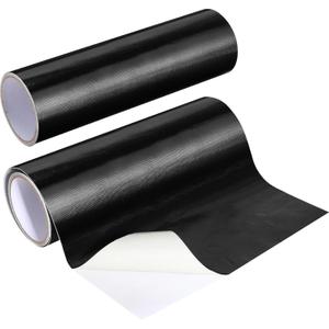 Hicarer 2 Pack Thermal Heat Shield Barrier Adhesive, 12 x 118 Inches Aluminized Fiberglass Heat Shield Resistant Material Tape for Auto Use, House, Barbecue, Christmas