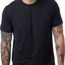 Alternative Men's Shirt, Modal Short Sleeve Tri-Blend Crewneck Tee (Black, S)