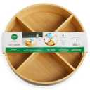 4-Compartment Bamboo Lazy Susan