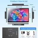 14 inch FHD Portable Touchscreen Monitor with HDMI VGA DVI Ports Compatible with Laptops PC PS5/4, Industrial, POS, Kiosk, Screen Extender 19201200 HDR IPS Small Touch Screen Display 500 nits