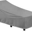 OutdoorLines Outdoor Waterproof Patio Chaise Lounge Chair Cover - UV Resistant Lounger Covers Heavy Duty Weatherproof Patio Sofa Furniture Covers, 1 Pack, 84Wx32Dx32H Inches, Gray