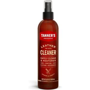 Tanner's Preserve Leather Cleaner, Cleans & Restores Finished Leather, Use for Cars & Interiors, Couches & Furniture, Saddles & More, 8 Fl Oz