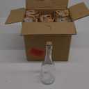 Assorted Clear Glass Bottles with Corks, 6 Pack, 2.5in X 9in, 16oz