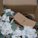 COLLECTIVE HOME - Artificial Wreath, 20" Artificial Wreath for Front Door, Spring Green Leaf for Window Wedding, Home Porch Patio Garden Decor (Grapevines Cream Hydrangeas)