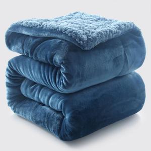 Thick Reversible, Blanket Luxurious Fluffy Universal Blanket Throw Warm Washable Throw for Bed Sofa -blue-1-200×230cm (78×90inch)