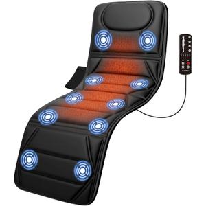 Snailax Full Body Massage Mat with Heat, 10 Vibration Motors & 2 Heating Pads, Back Massager Pad, Full Body Massager, Gift for Men, Women