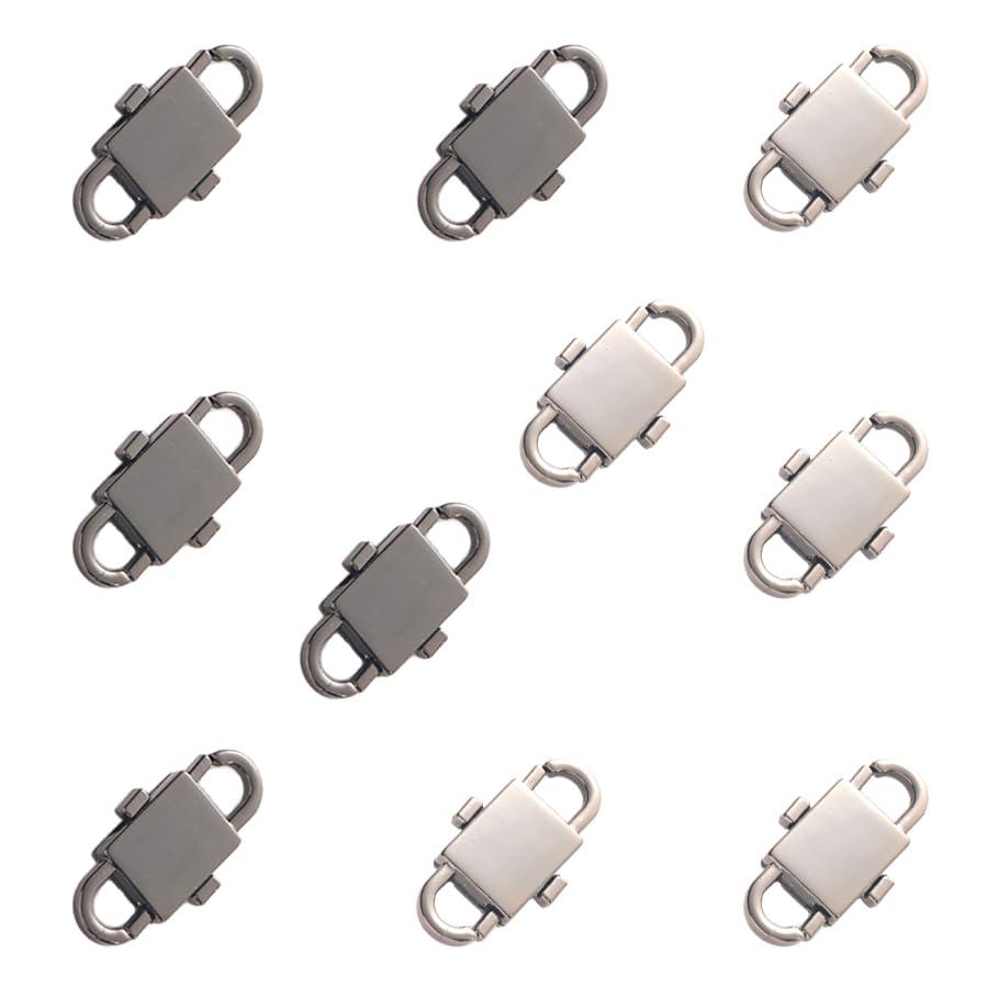 5 x Monattrod Zipper Clips Anti Theft - 10 Pcs Double Opening Small Carabiner - Holding Zipper Closed - Zipper Pull Replacement - Theft Clasp for Backpack Purse Luggage Suitcase