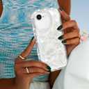 Toycamp for iPhone SE Case - for iPhone 8/7 Case Cute Women Girly Girls Glitter Phone Cover Kawaii Sparkle Bling Aesthetic Pretty Unique Design Funda for Apple SE 2nd/3rd Generation, Clear Butterfly