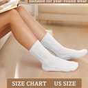 2 x Chalier 6 Pairs Womens Crew Socks, Retro Casual Knit Socks Soft Cotton Sock for Women (Mixed Color)