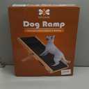 Upgraded 2026 MYUNIK Adjustable Small Dog Ramp 37.8" Foldable Solid Wood Pet Small Ramp with 5 Heights 13.6–21.5", Non-Slip Carpet Handle Ramp for Bed Couch Sofa & Car