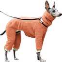 Esobo Fashion Winter Dog Warm Coat Jacket Four-Legged Neck Warm Pet Sweaters for Dogs, XXL, Orange