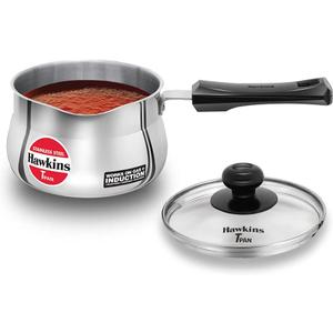 Hawkins Stainless Steel Tpan 1.5L with Glass lid (1.6 Quarts)