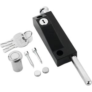 Patio Door Lock for Enhanced Home SecurityPatio Doors Black Auxiliary Security Lock, Sliding Patio Door Two Keyed with Bolt Lock