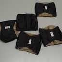 5 Pack Dog Diapers Male Reusable, Premium Belly Bands for Male Dogs, High Absorbing Dog Pee Wraps for Doggie in Incontinence or Excitable Urination and Training Black XS