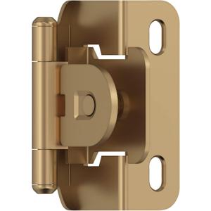 Amerock BPR8719CZ | Cabinet Hinge | 1/2 in (13 mm) Overlay Single Demountable | Partial Wrap | Champagne Bronze | Kitchen Cabinet Door Hinge | 1 Pair/2 Pack | Functional Hardware