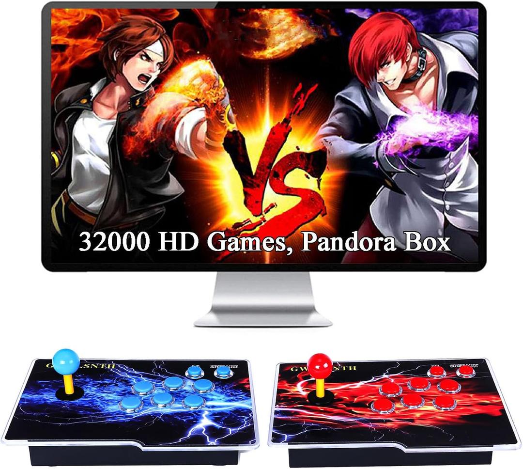 GWALSNTH 32000 in 1 Pandora Box 60S Arcade Games Console,1280X720 Display,Search/Save/Hide/Pause Games,Two Separate joysticks,1-4 Players, 9.8 x 25 x 3 inches