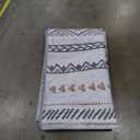 Area Rug for Living Room 9x12: Large Washable Boho Moroccan Rugs Geometric Neutral Rug, Non-Slip Foldable Morden Farmhouse Indoor Floor Carpet for Bedroom Dining Table Home(Brown Green,9'x12')