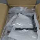 Wall Sconces Sets of 2, White Pleated Fabric lampshade Matte Black Wall Lamp, Column Bracket Wall Lighting, Bathroom Dresser Hardwired lamp Fixture, Applicable to Living Room, Bedroom and Dining Room (19.29 inches)