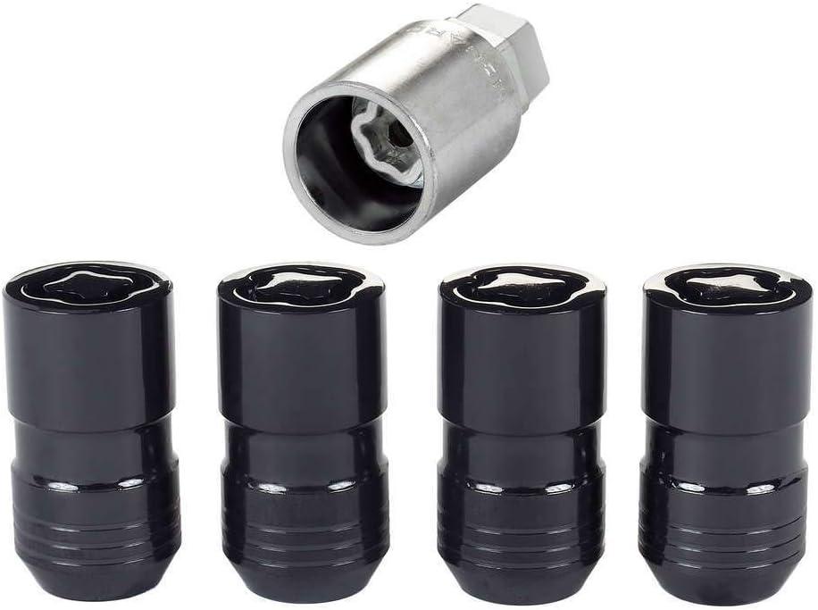 McGard 24216 Black Cone Seat Wheel Locks (M14X1.5 Thread Size) - Set of 4 w/Key