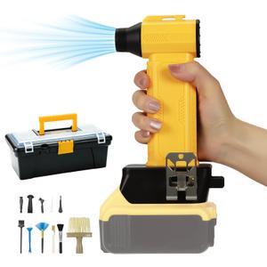 Compressed Air Duster Cordless Dust Blower for Dewalt 20V Battery, 130000RPM Brushless Turbo Fan Handheld Mini Jet Dry Blower for Keyboard Car Camping Workshop Home Cleaning(Battery Not Included)