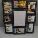 Melannco Customizable Letterboard 8-Opening Photo Collage, 19 x 17 inch,Distressed Black (19x17 - 8 Opening)