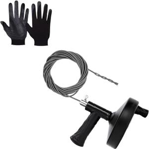 Homyplaza Drain Snake 25 Ft, Drain Auger Hair Clog Remover Heavy Duty Flexible Plumbing Snake Bathroom Kitchen Sink Cleaner Tools for Shower Bathtub Pipe