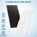Large PU Decorative Wall Panels, 4-Pack Covers 31 Sq.Ft 47.2" 23.6" 3D Architectural Accent Wall Panels for Living Room, TV Wall, Office & Commercial Spaces (White)