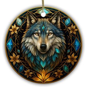 2025 Christmas Ornament  Wolf Ornament, Wildlife Holiday Tree Decoration, Spirit Animal Keepsake Gift