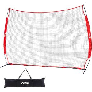 12x9ft / 16x10ft Barricade Backstop Net, Ball Sports Barrier, Practice Net for Baseball, Softball, Lacrosse, Soccer, Basketball and More