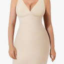 MERYOSZ Body Shaper Dress for Women Shapewear Tummy Control Full Slip Under Dress V Neck Spaghetti Straps Lingerie XXL