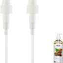 Dispenser Pump Compatible with Now Foods Solutions Sweet Almond Oil, Vegetable Glycerin, Castor Oil, Grapeseed Oil, Liquid Coconut Oil, etc., 2 Pieces White Pump for Bottle 16 Fl Oz