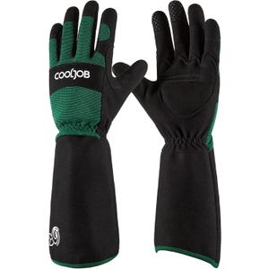 COOLJOB Thorn Proof Rose Pruning Garden Gloves for Men, Long Sleeve Padded Yard Work for Bush, Blackberry, Cactus, Heavy Duty/Puncture Resistant/Machine Washable, Large, Green (Large (Pack of 1)) COOLJOB Thorn Proof Rose Pruning Garden Gloves for Men, Long Sleeve Padded Yard Work for Bush, Blackberry, Cactus, Heavy Duty/Puncture Resistant/Machine Washable, Large, Green (Large (Pack of 1))