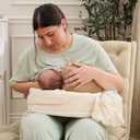 My Brest Friend Super Deluxe Nursing Pillow - Enhanced Comfort & Ergonomic Breastfeeding Pillow for Ultimate Support for Mom & Baby - Adjustable and with Handy Side Pocket,100% Organic Cotton Oat
